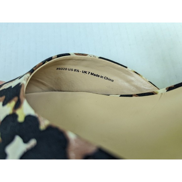 Cabi Kiki #6020 Women’s US 8.5 UK 7 Leopard Brown Closed Toe Heels Ankle Buckle - Picture 11 of 12